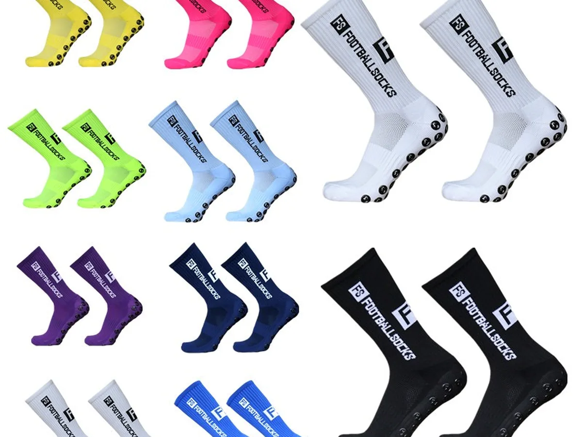 Muestrario de colores disponibles de calcetines antideslizantes